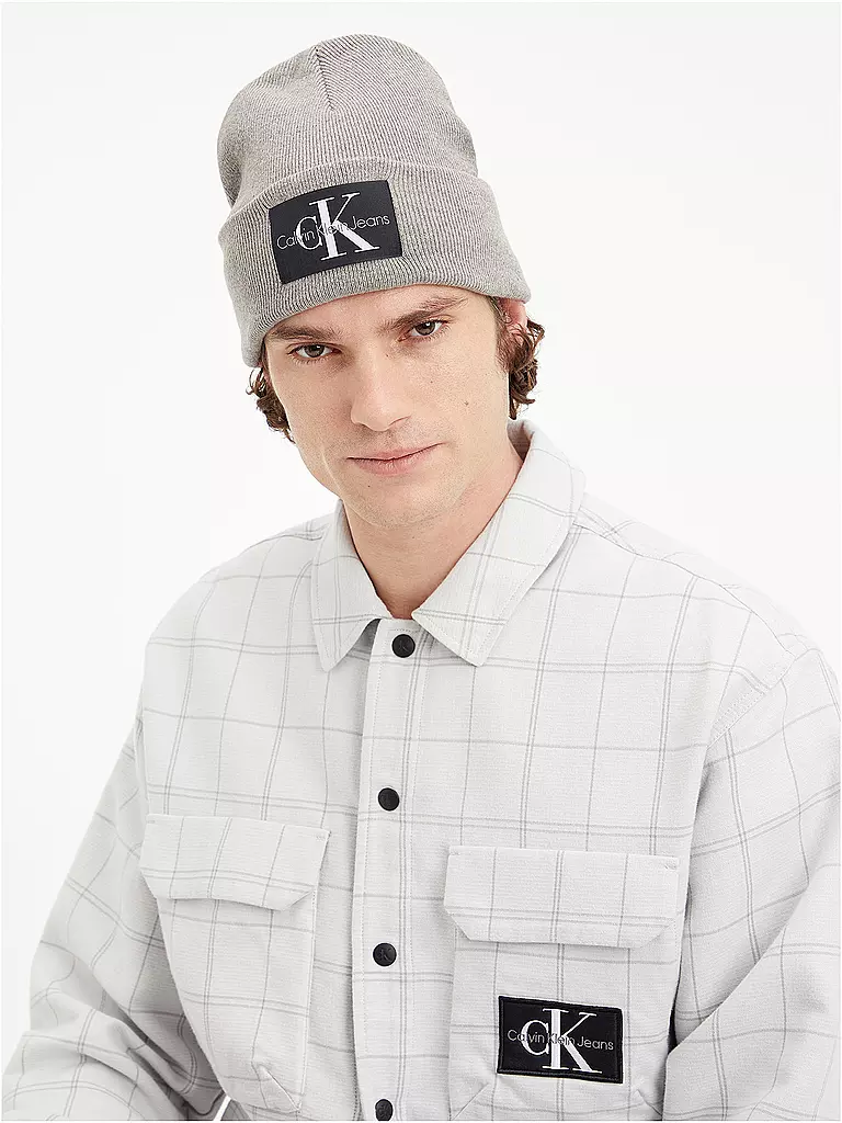 CALVIN KLEIN JEANS | Mütze - Beanie  | grau