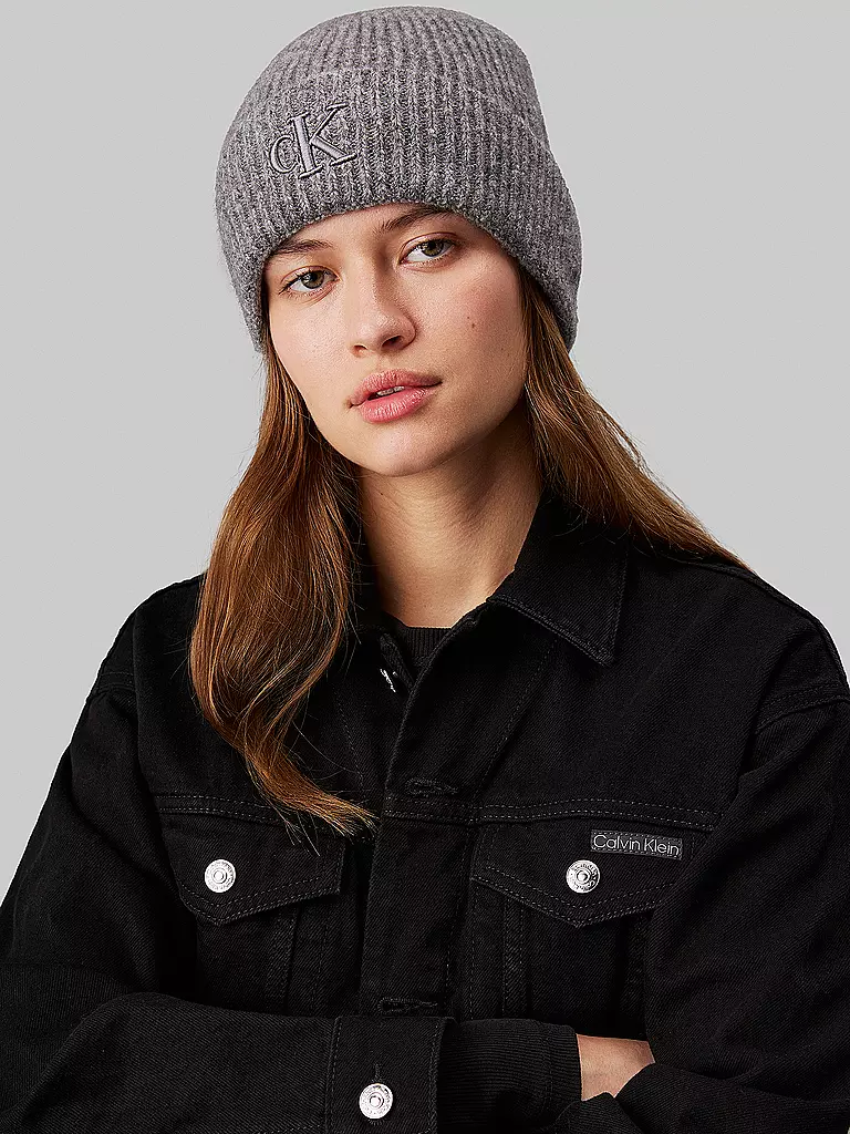 CALVIN KLEIN JEANS | Mütze - Haube | grau