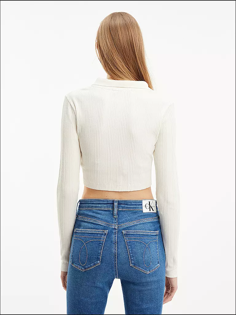 CALVIN KLEIN JEANS | Poloshirt Cropped Fit | creme