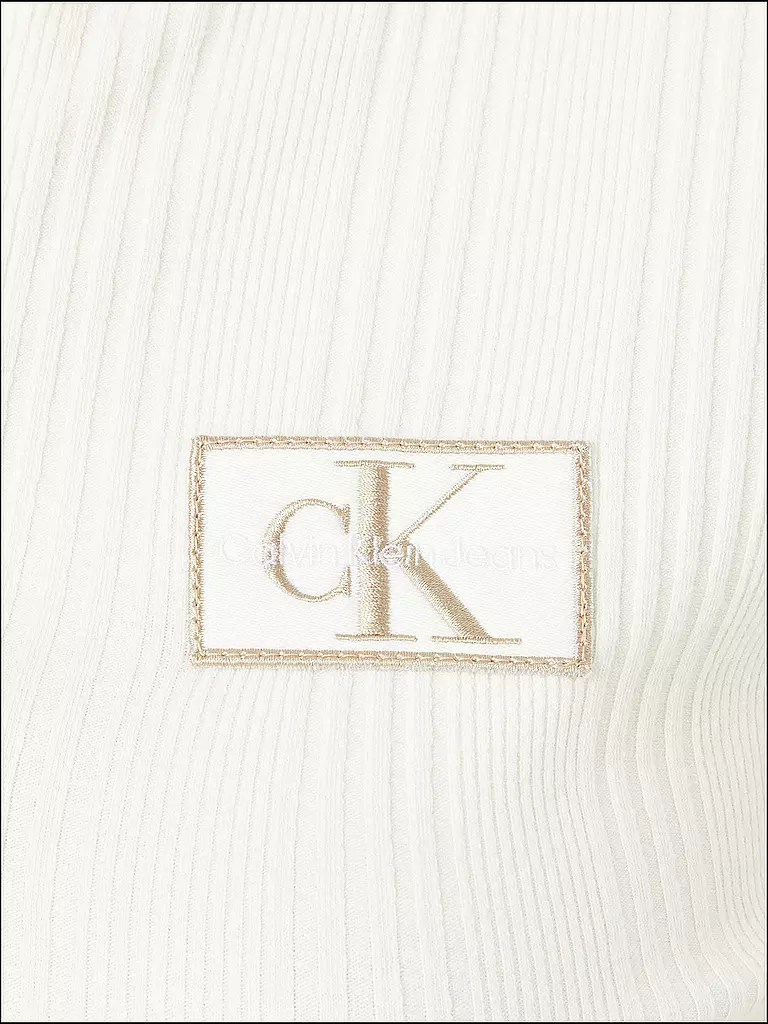 CALVIN KLEIN JEANS | Poloshirt Cropped Fit | creme