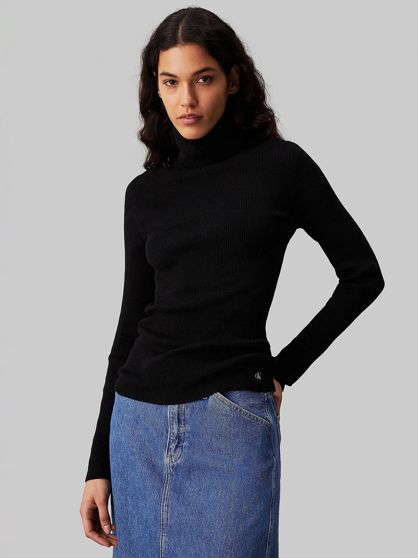 CALVIN KLEIN JEANS | Rollkragenpullover | schwarz