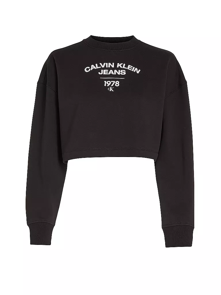 CALVIN KLEIN JEANS | Sweater Cropped Fit  | schwarz