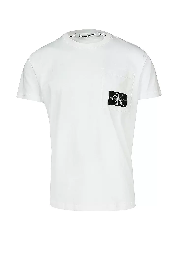 CALVIN KLEIN JEANS | T-Shirt "Mixed Media" | weiß