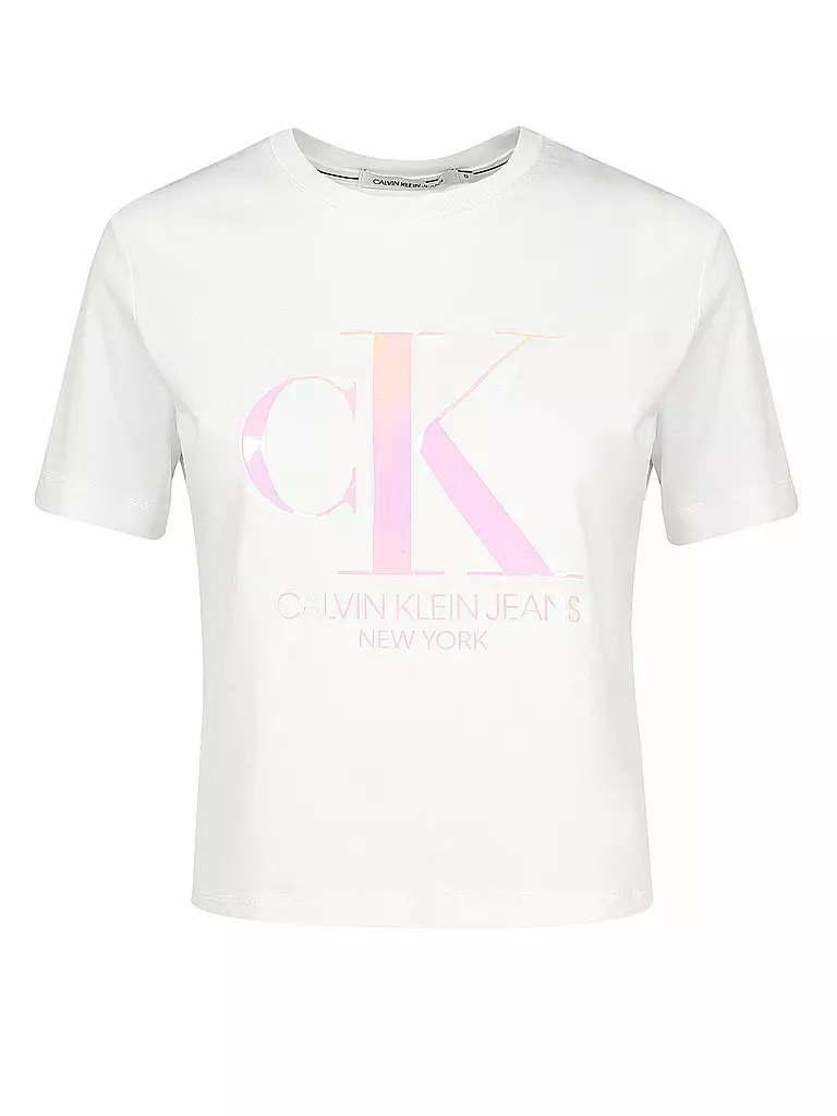 CALVIN KLEIN JEANS | T-Shirt Cropped Fit | weiß