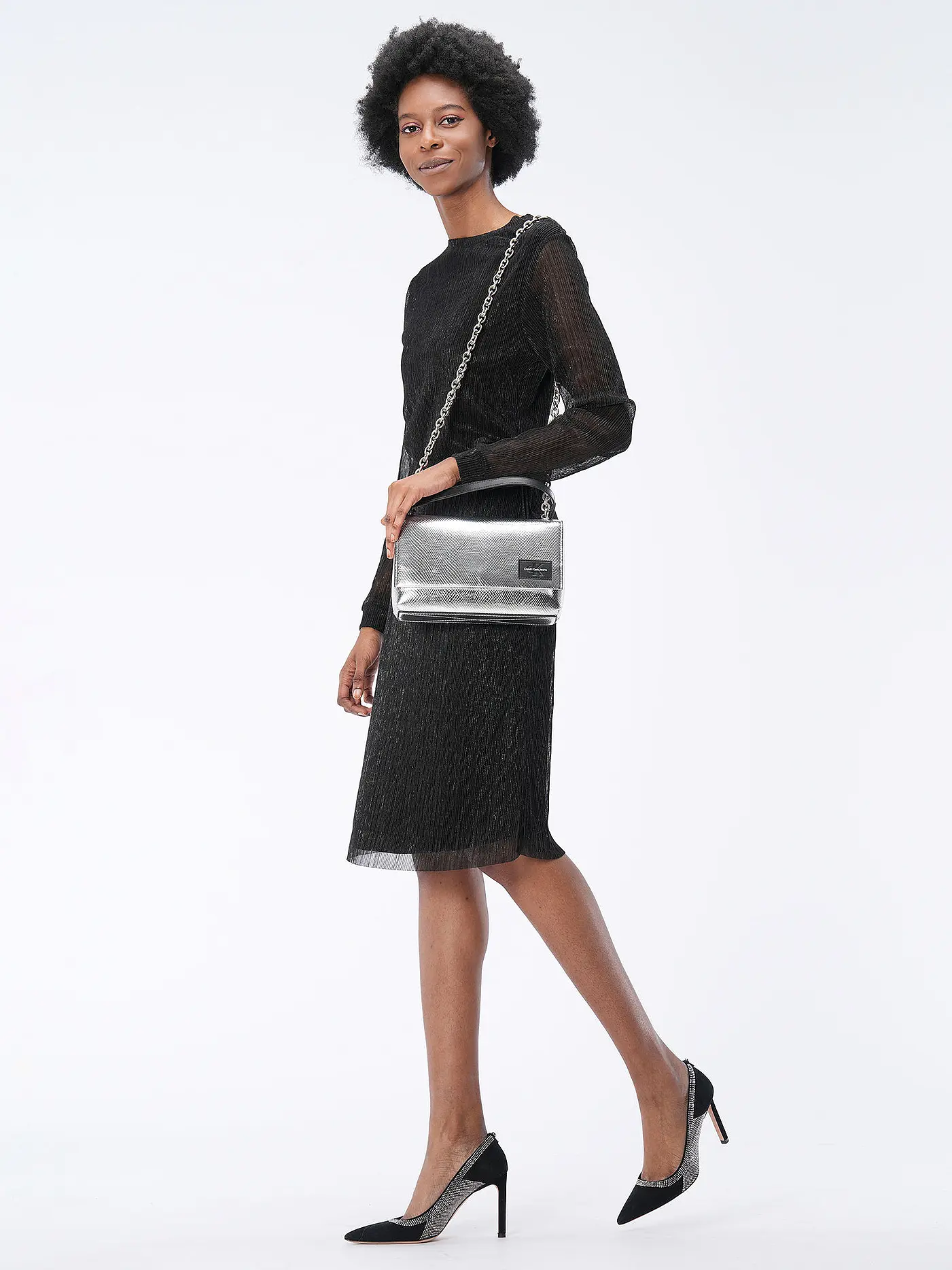CALVIN KLEIN JEANS | Tasche - Umhängetasche SCULPTED | silber