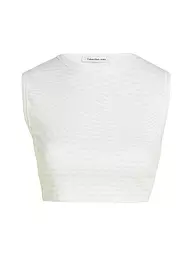 CALVIN KLEIN JEANS | Top Cropped Fit  | weiss