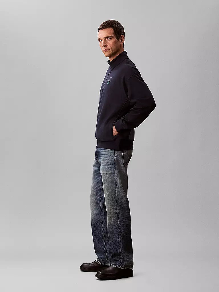 CALVIN KLEIN JEANS | Troyer Sweater | dunkelblau