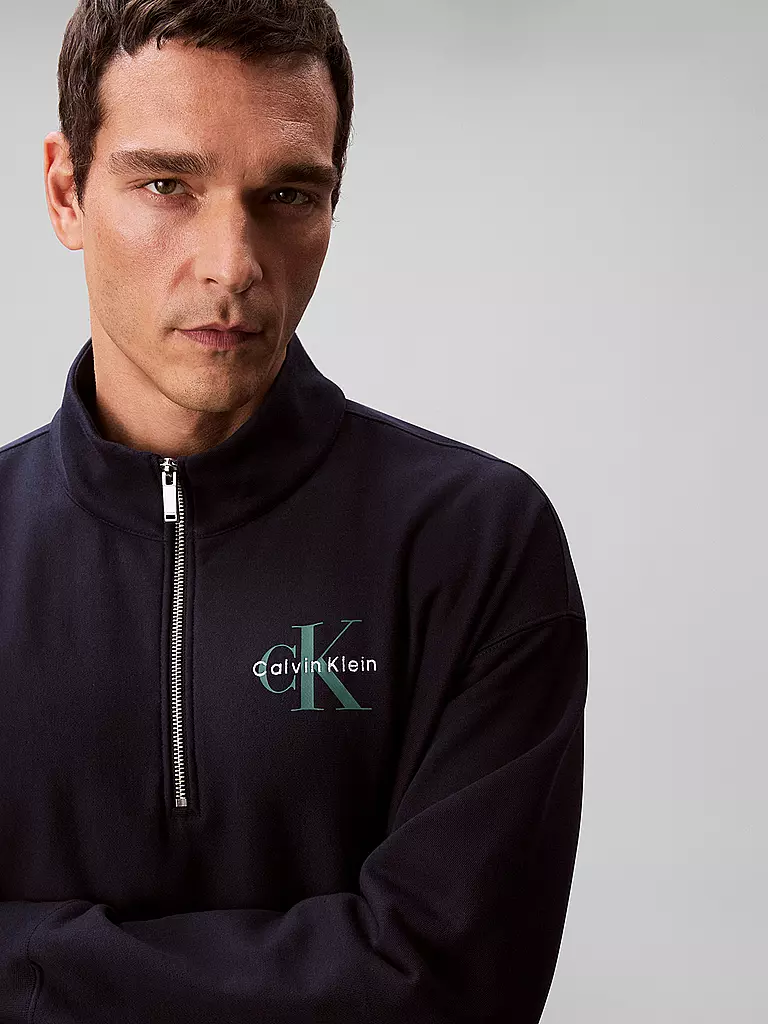 CALVIN KLEIN JEANS | Troyer Sweater | dunkelblau