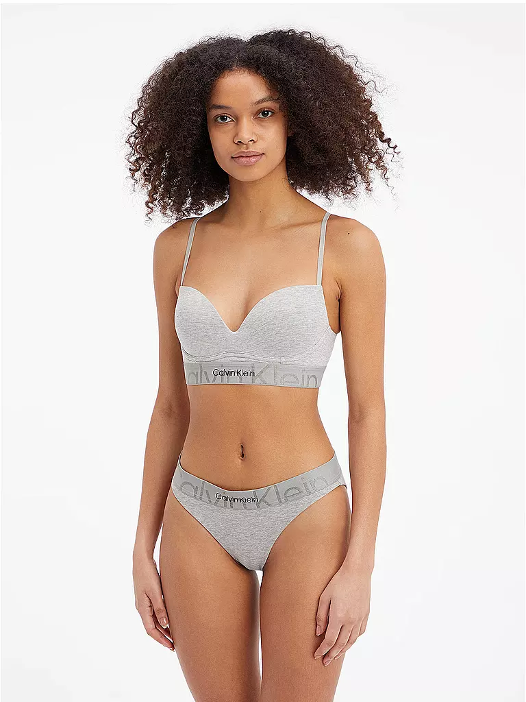 CALVIN KLEIN | Bralette Push Up Grey | hellgrau