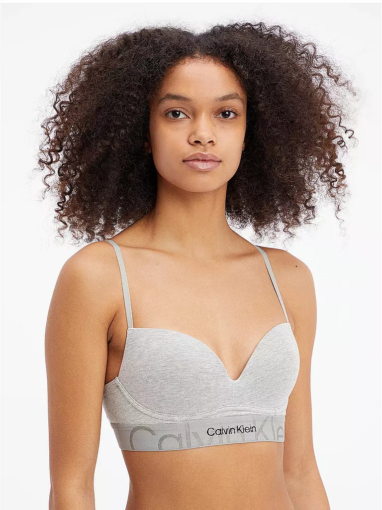 CALVIN KLEIN | Bralette Push Up Grey | hellgrau