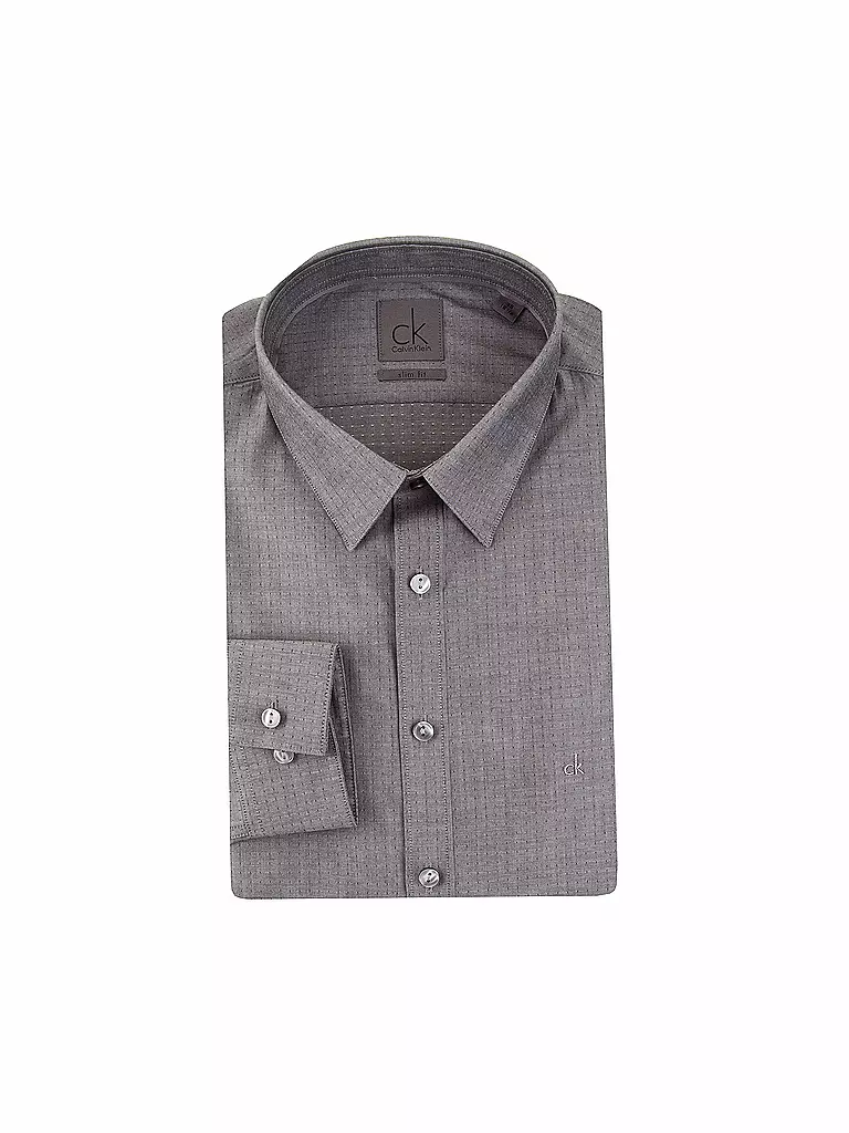 CALVIN KLEIN | Hemd Slim-Fit "South Beach" | grau