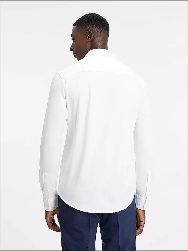 CALVIN KLEIN | Jerseyhemd Slim Fit | weiss