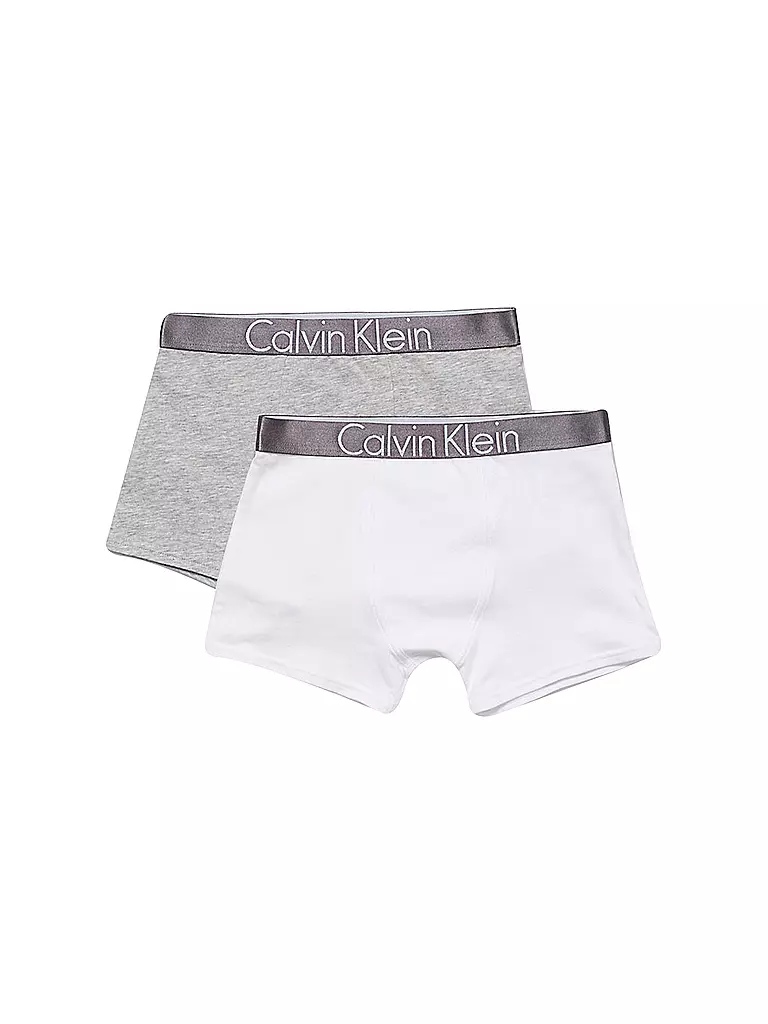 CALVIN KLEIN | Jungen Pants 2er Pkg Customized Stretch Grey/White | weiss