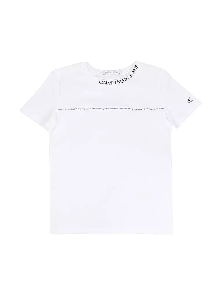 CALVIN KLEIN | Jungen T-Shirt Logo Piping | weiß