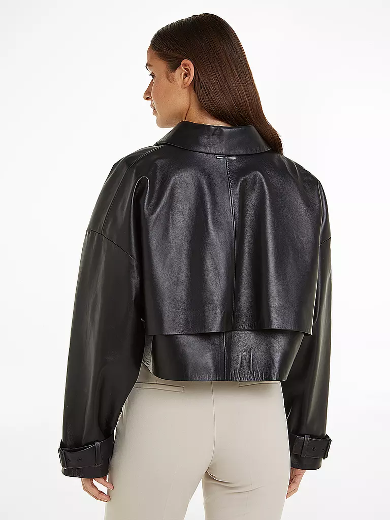 CALVIN KLEIN | Lederjacke | schwarz