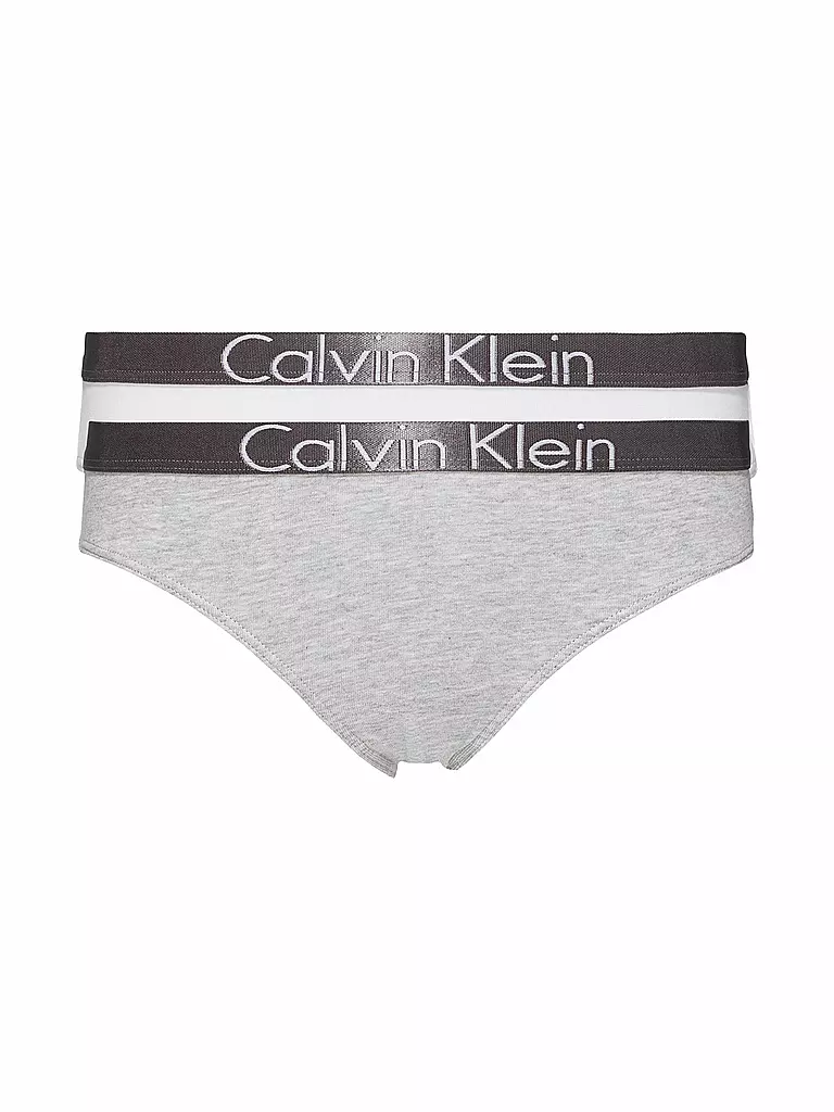 CALVIN KLEIN | Mädchen Slip 2er Pkg Customized Stretch grey white | grau