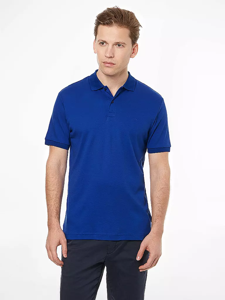 CALVIN KLEIN | Poloshirt Slim Fit Liquid Touch | blau