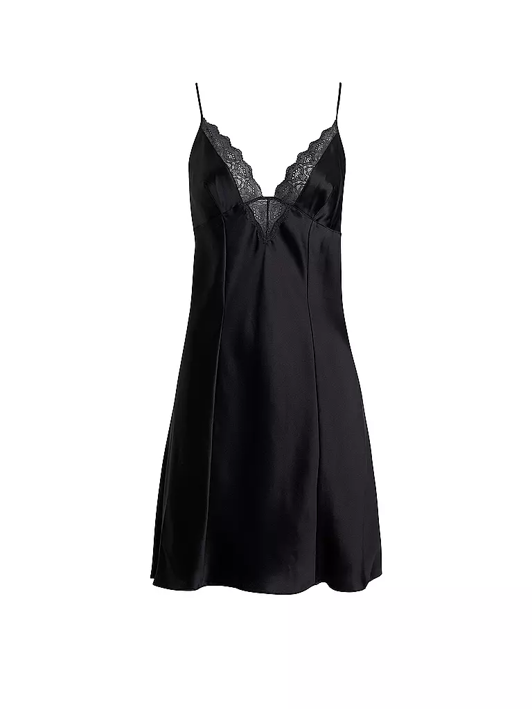 CALVIN KLEIN | Seiden Negligee | schwarz