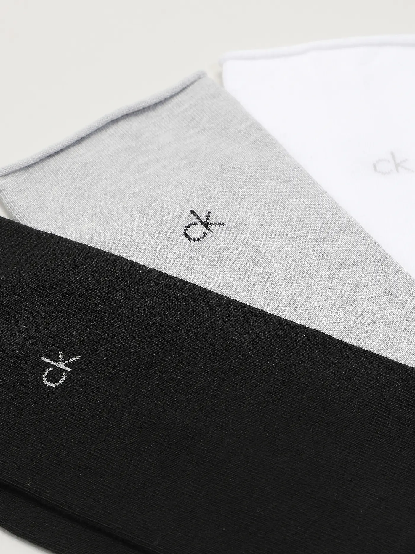 CALVIN KLEIN | Socken 3er Pkg white / grey melange / black | hellgrau