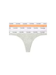CALVIN KLEIN | String 3er Pack multi | hellgrau