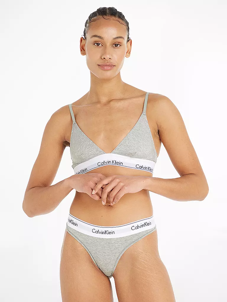 CALVIN KLEIN | String MODERN COTTON grey heather | grau