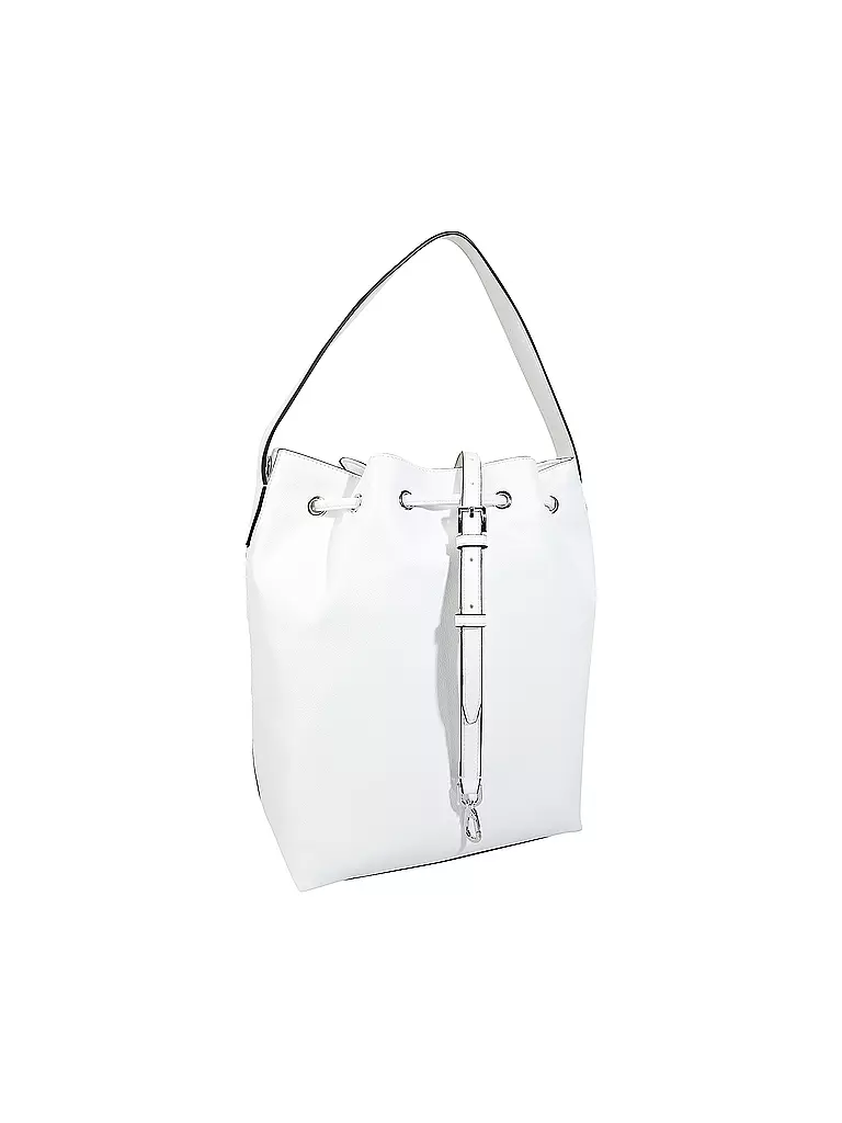 CALVIN KLEIN | Umhängetasche - Bucket Bag "NY Shaped" | weiß