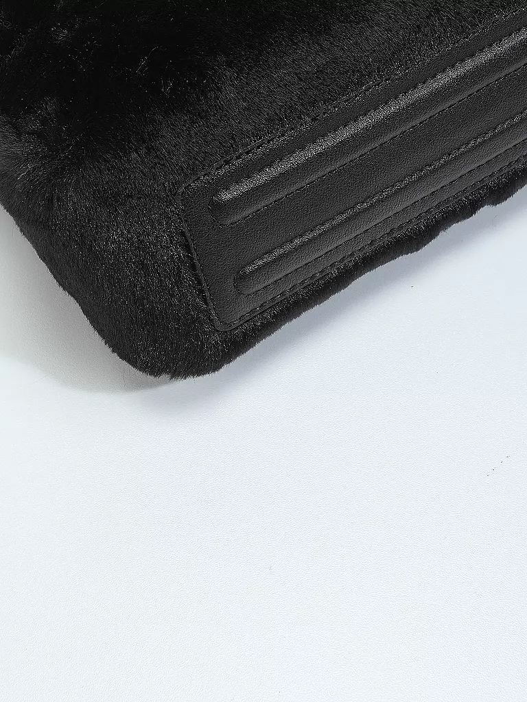 CALVIN KLEIN | Umhängetasche - Crossbody Bag aus Kunstpelz | schwarz