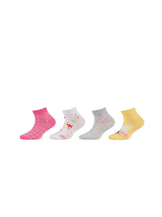 CAMANO | Mädchen Sneaker Socken 4er Pkg popcorn