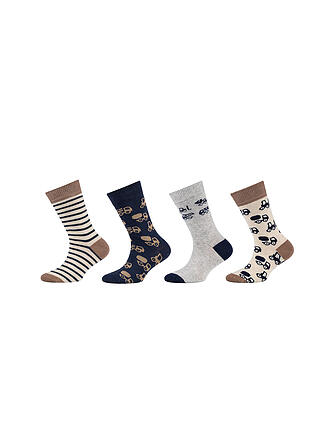 CAMANO | Jungen Socken 4er Pkg. offwhite melange