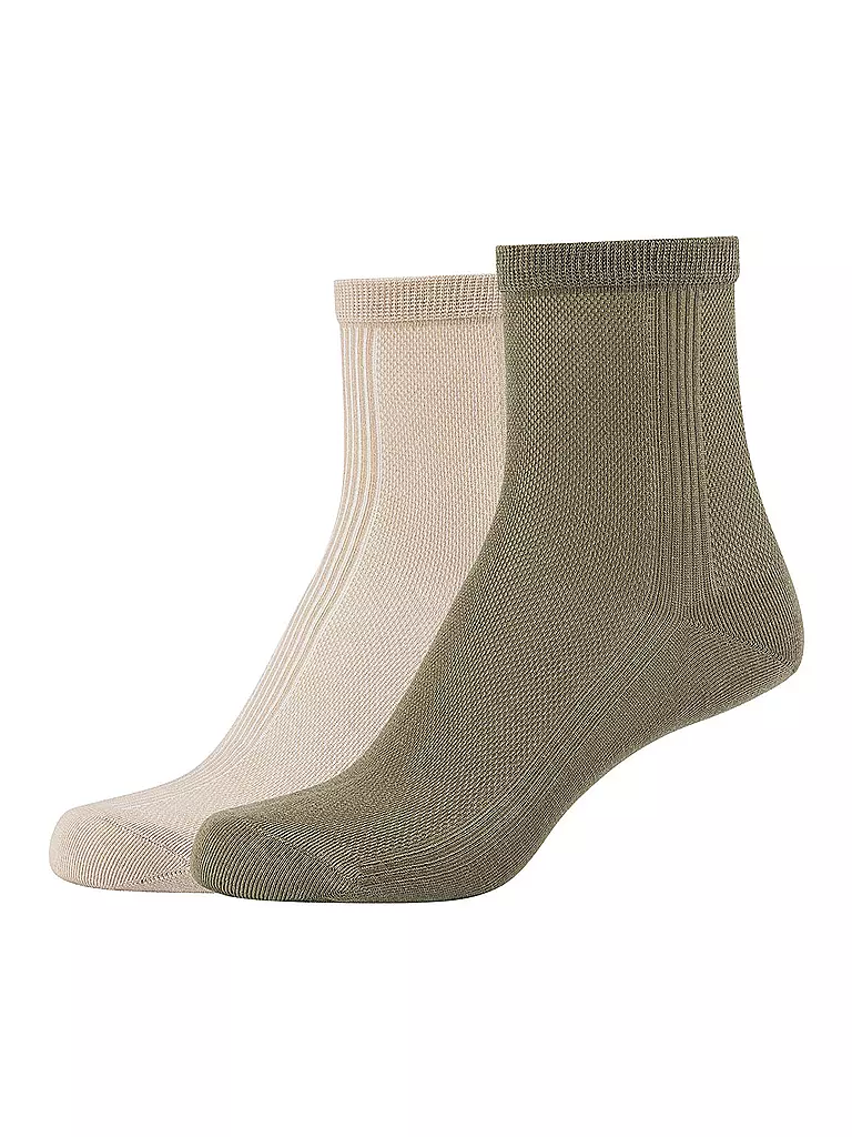 CAMANO | Damen Socken 2er Pkg Cotton Fine Bio Birch | grün