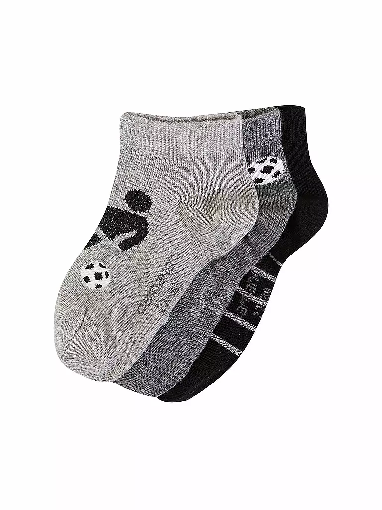 mela Jungen CAMANO Sneakersocken Pkg grey Fuss 3er light grau