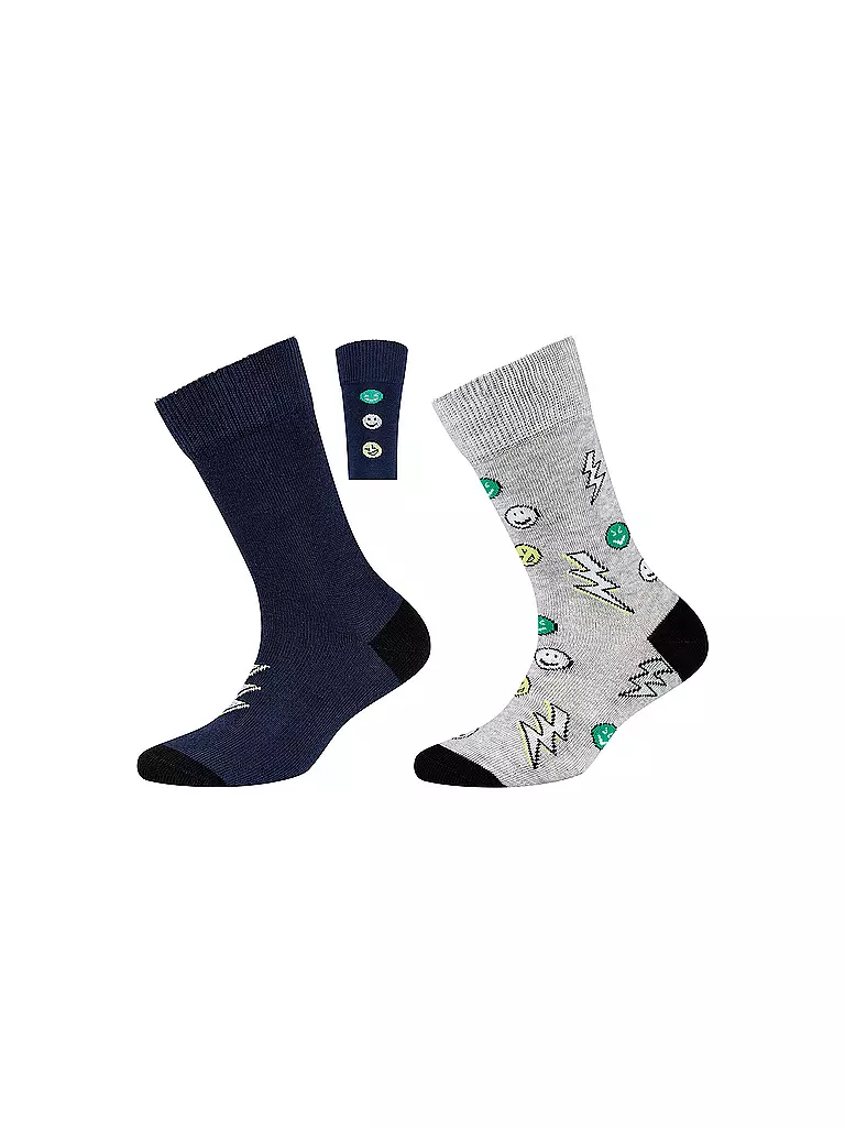 CAMANO | Jungen Socken 2er Pkg. fog melange | hellgrau