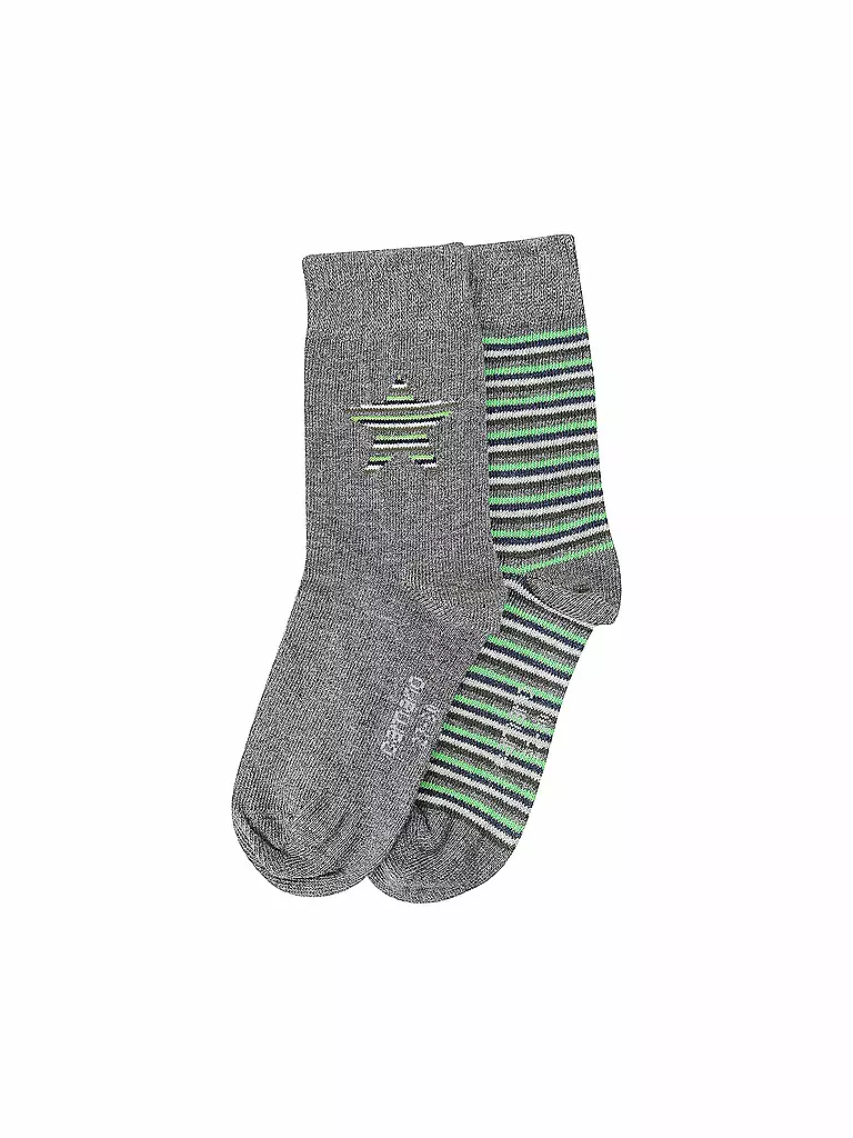 CAMANO | Kinder Socken 2er Pkg dark grey melan | grau