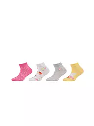 CAMANO | Mädchen Sneaker Socken 4er Pkg white mix | bunt