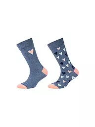CAMANO | Mädchen Socken 2er Pkg silver peony | blau