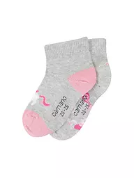 CAMANO | Mädchen Socken 2er Pkg fog melange  | hellgrau
