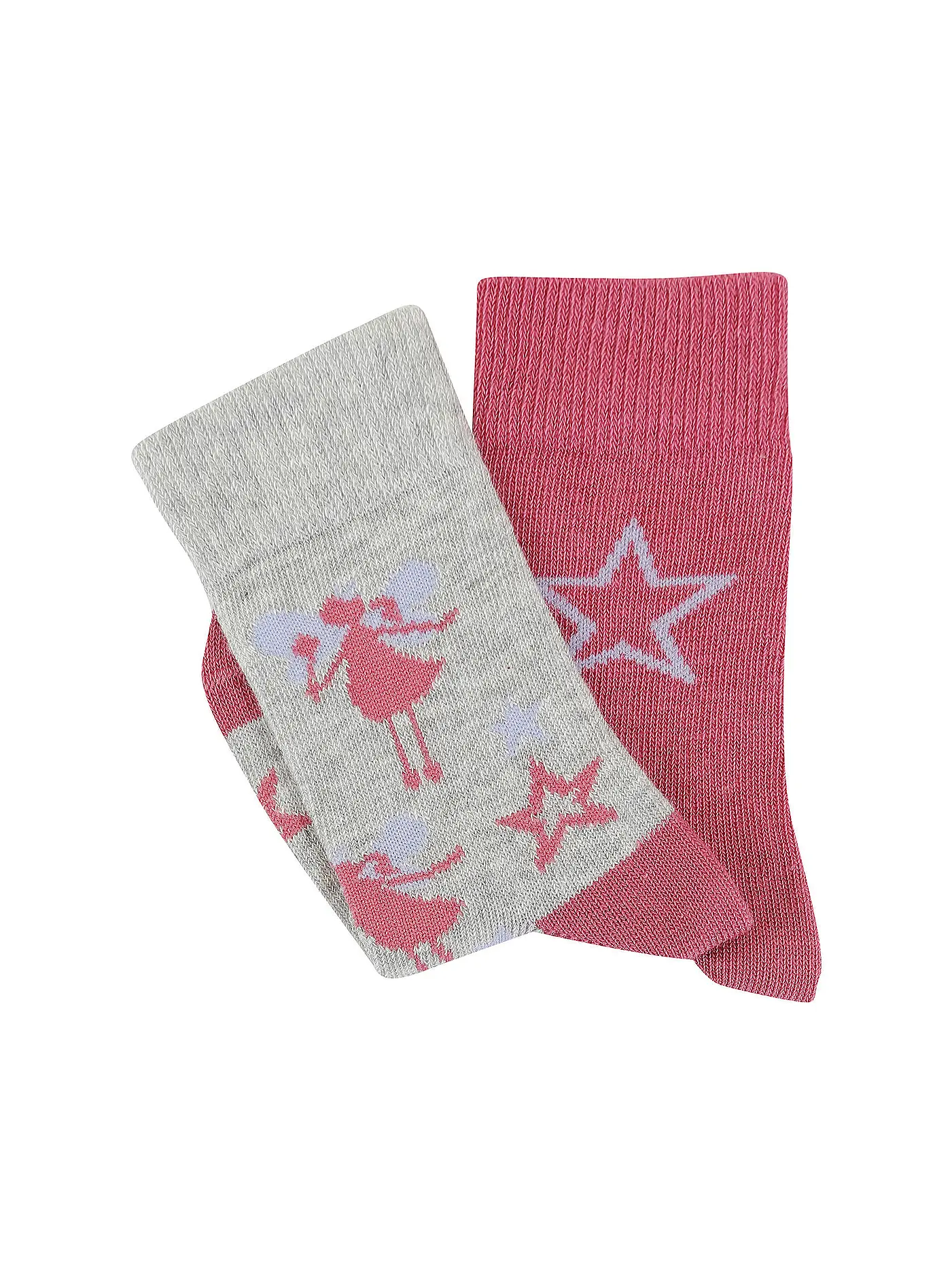 CAMANO | Mädchen Socken 2er Pkg rot | pink