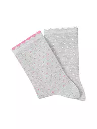 CAMANO | Mädchen Socken 2er Pkg. fog melange | hellgrau