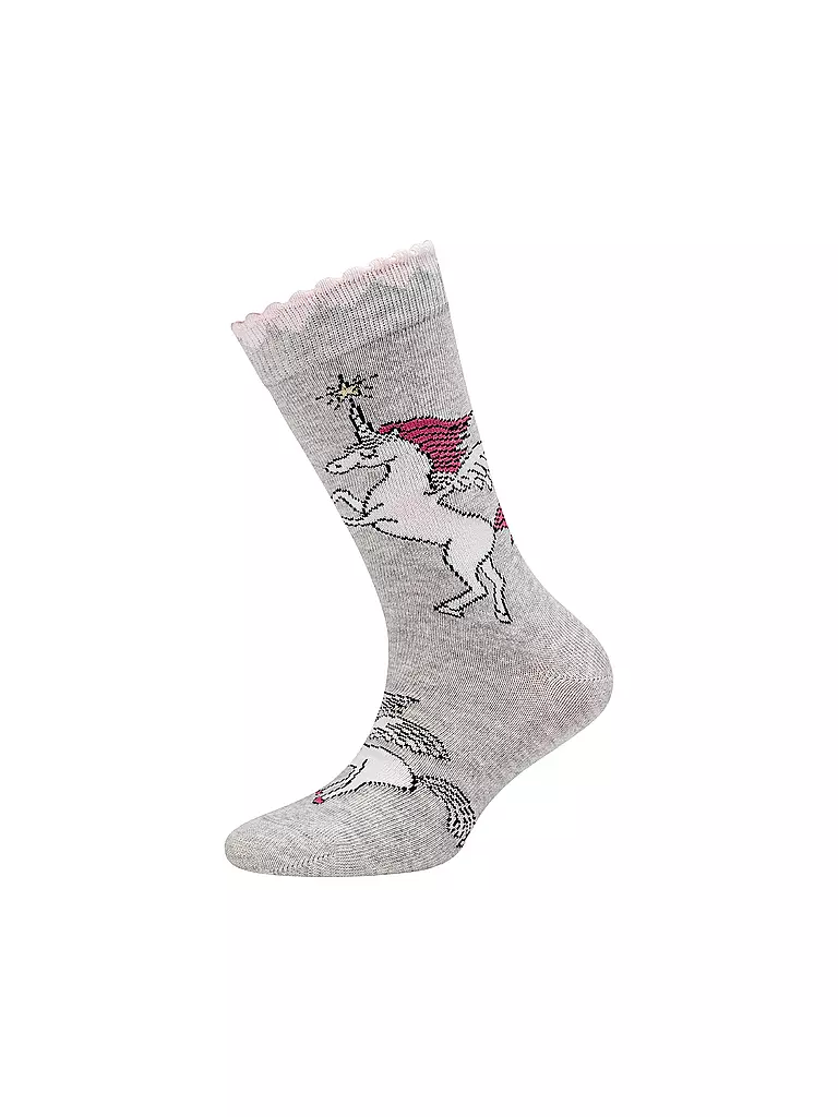 CAMANO | Mädchen Socken 4er Pkg fog melange | hellgrau