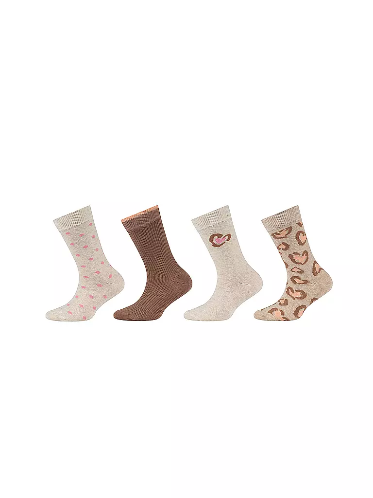 CAMANO | Mädchen Socken 4er Pkg. offwhite melange | beige