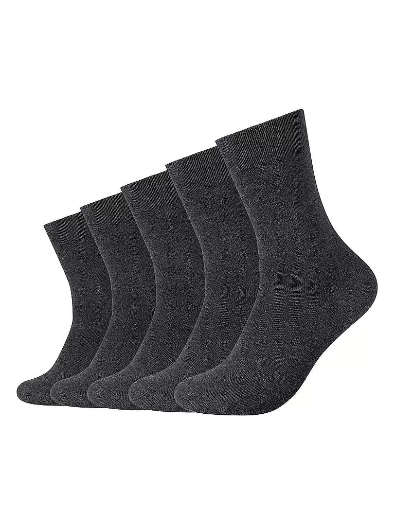 CAMANO | Socken BASIC 5-er Pkg anthracite melange | grau