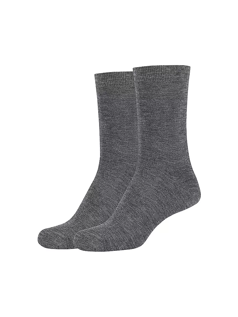 CAMANO | Socken Silky 2er Pkg dark grey mel. | grau