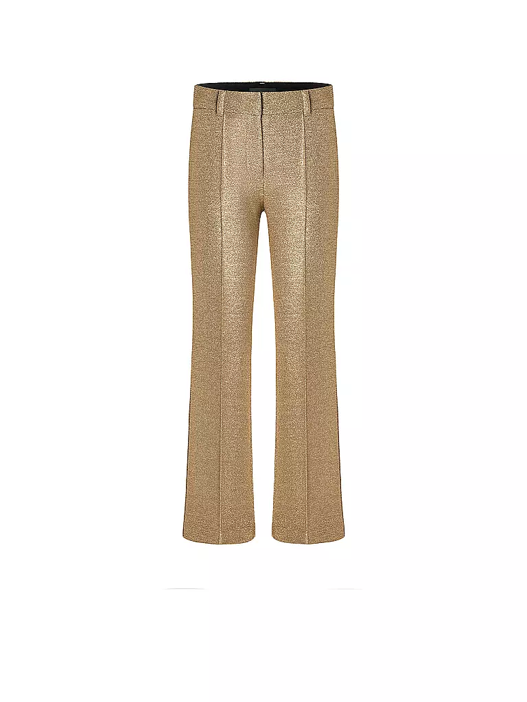 CAMBIO | Hose Flared Fit FRANCE CROPPED | gold