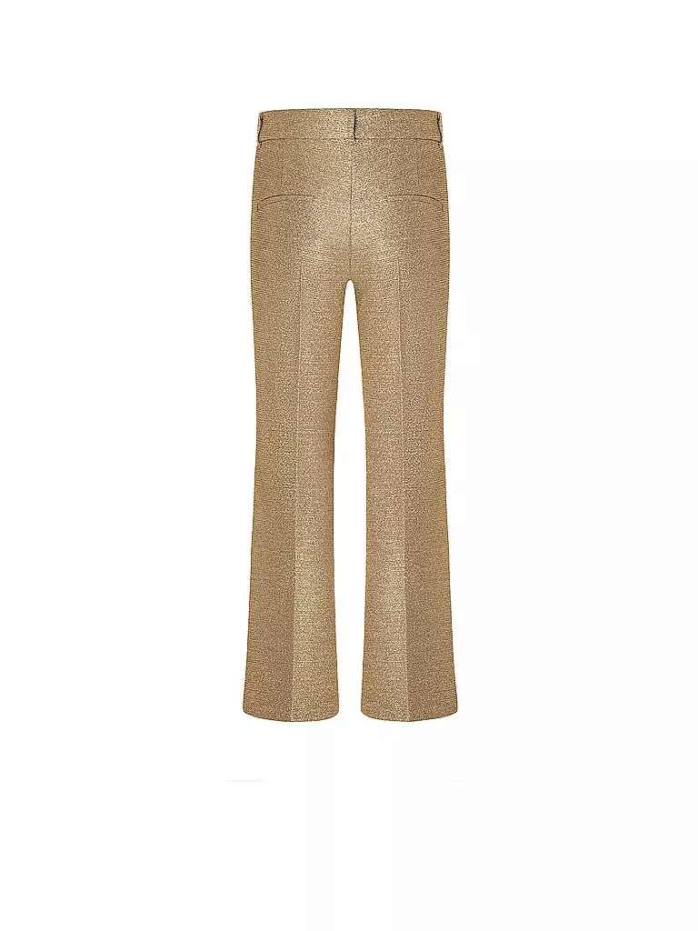 CAMBIO | Hose Flared Fit FRANCE CROPPED | gold