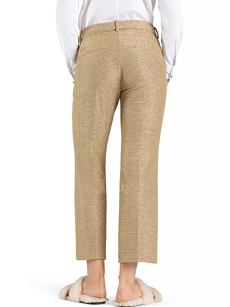 CAMBIO | Hose Flared Fit FRANCE CROPPED | gold