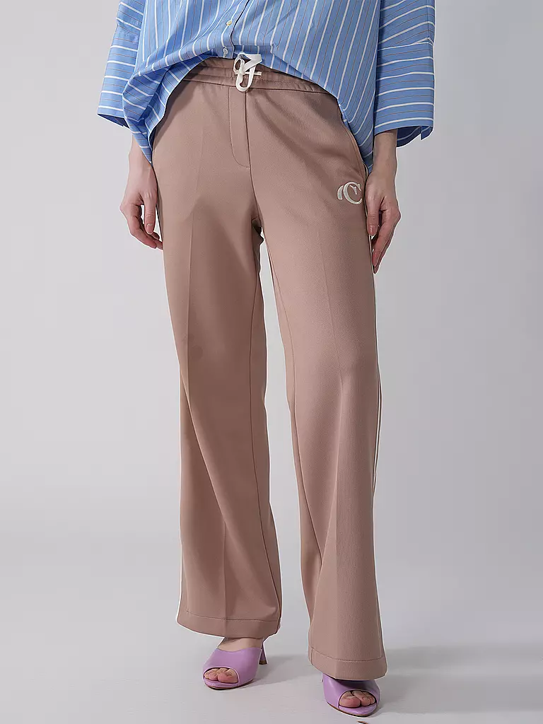 CAMBIO | Hose Jogging Fit AVRIL SLIT | camel