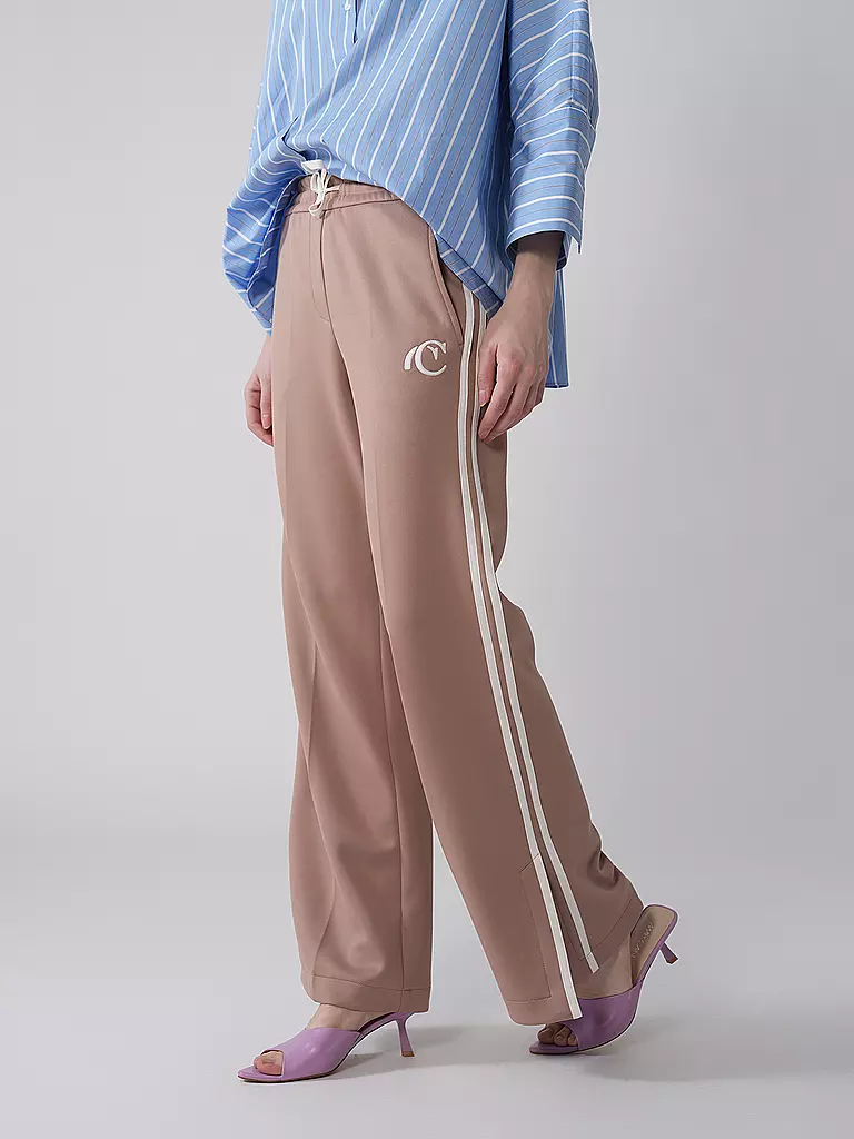 CAMBIO | Hose Jogging Fit AVRIL SLIT | camel