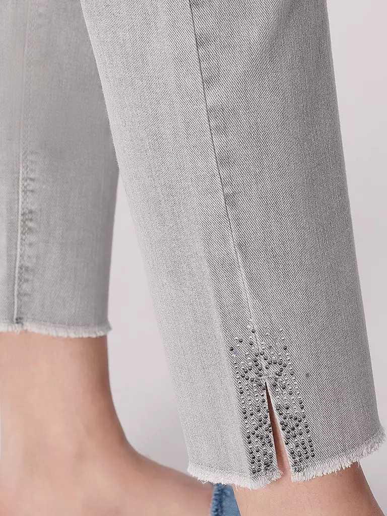 CAMBIO | Jeans Slim Fit 7/8 PIPER SHORT SWAROVSKI | grau