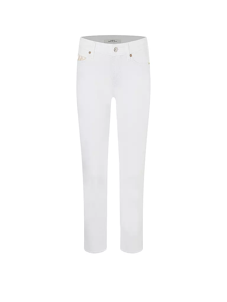 CAMBIO | Jeans Slim Fit 7/8 PIPER SHORT | weiss