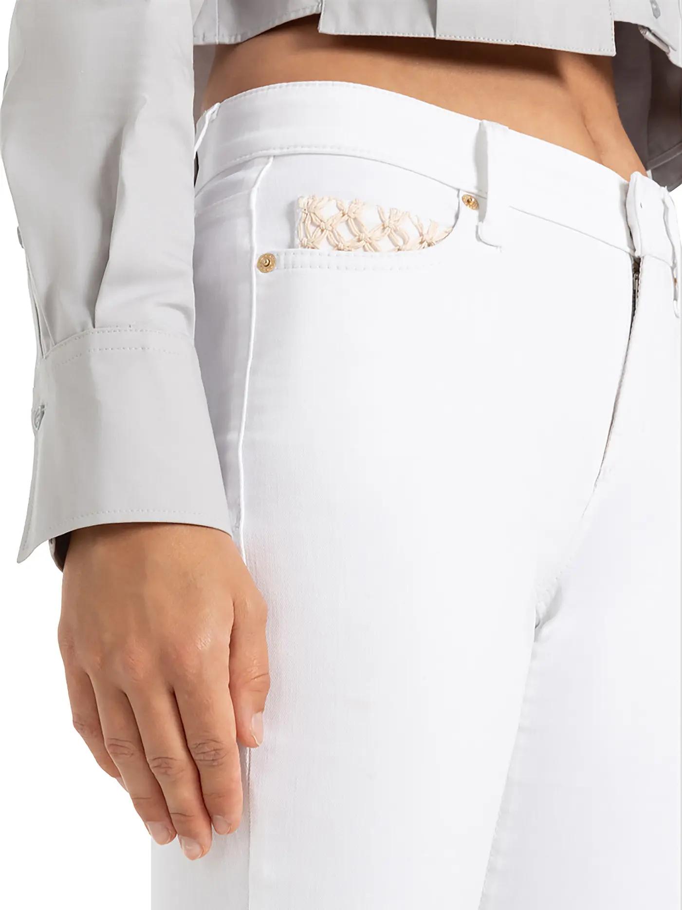 CAMBIO | Jeans Slim Fit 7/8 PIPER SHORT | weiss